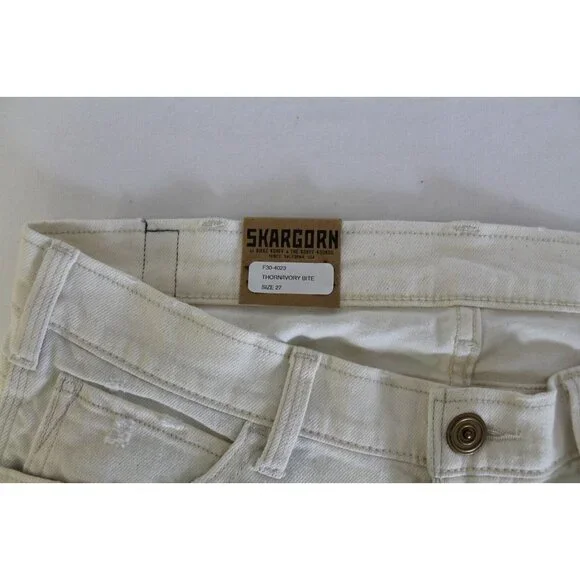 MADEWELL SKARGORN THORN SLIM SLOUCH JEANS IVORY BITE SIZE 27 NWT A7295 - Picture 4 of 4